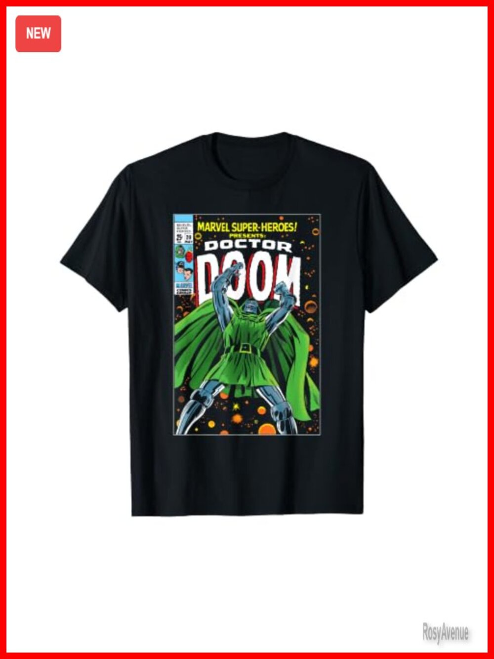 Marvel Super Heroes Doctor Doom Retro Vintage Comic Cover T-Shirt